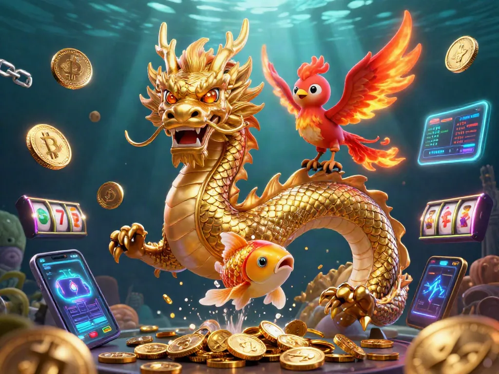 Engage with wild tokyo casino login in this vibrant 3D illustration of dragon, phoenix, and koi amidst dynamic game symbols.